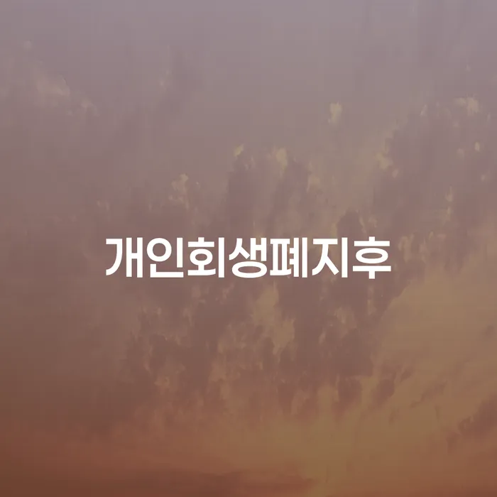 개인사업자개인회생 빚독촉 살펴보세요